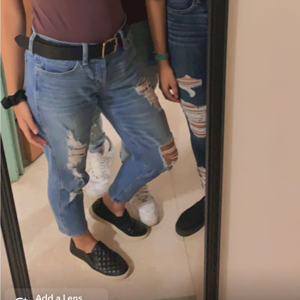 Hollister Low Rise Crop Boyfriend Jeans